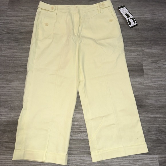 Sandro Pants - Sandro‎ Sportswear Control Top Crop Pants Yellow Size 10 wide leg